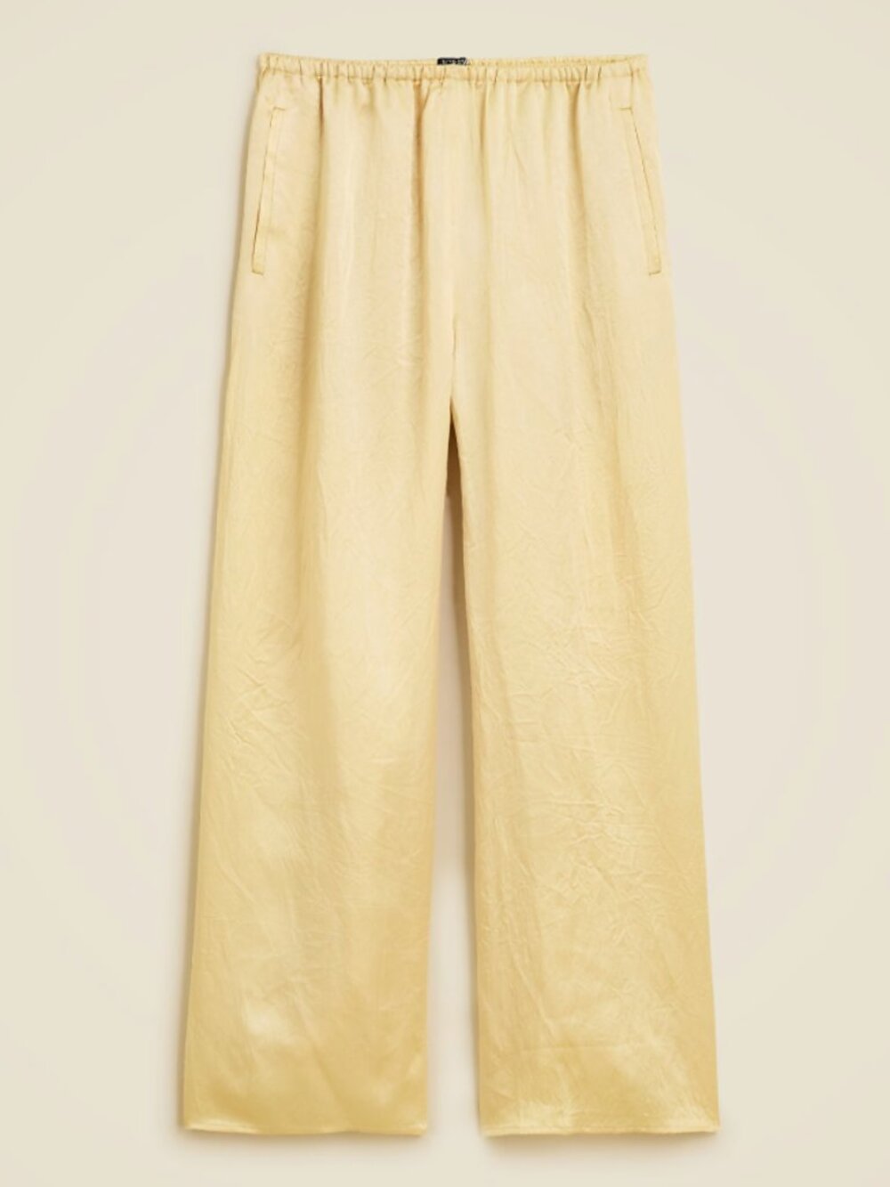 Jcrew Cosmo cropped pant in textured satin SWEET MERINGUE PS